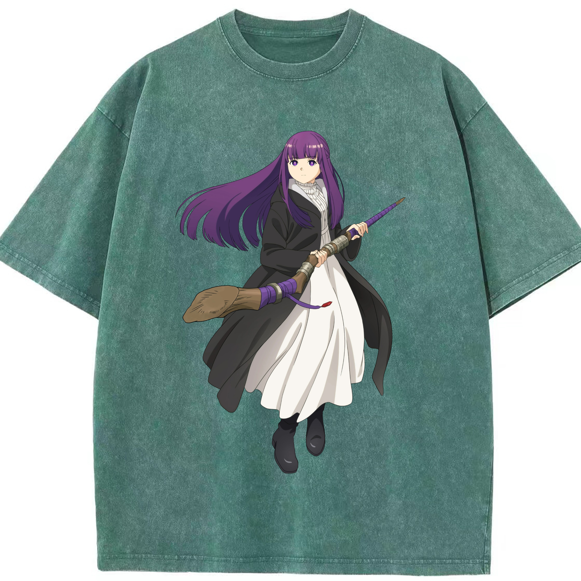（画像用） 葬送のフリーレン Frieren 綿100% ヴィンテージ風 半袖Tシャツ（フロントプリント）